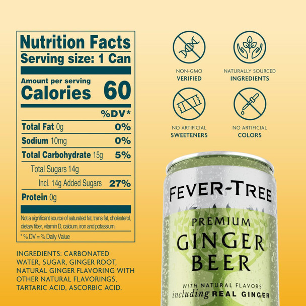 Fever Tree Ginger Beer - 5 Oz - 8-PK - Aluminum