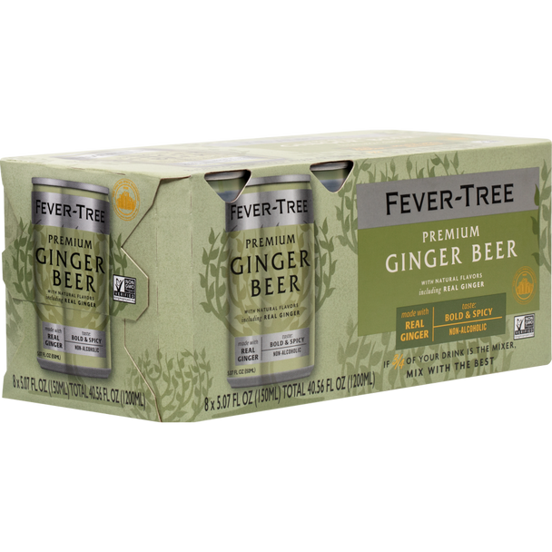 Fever Tree Ginger Beer - 5 Oz - 8-PK - Aluminum