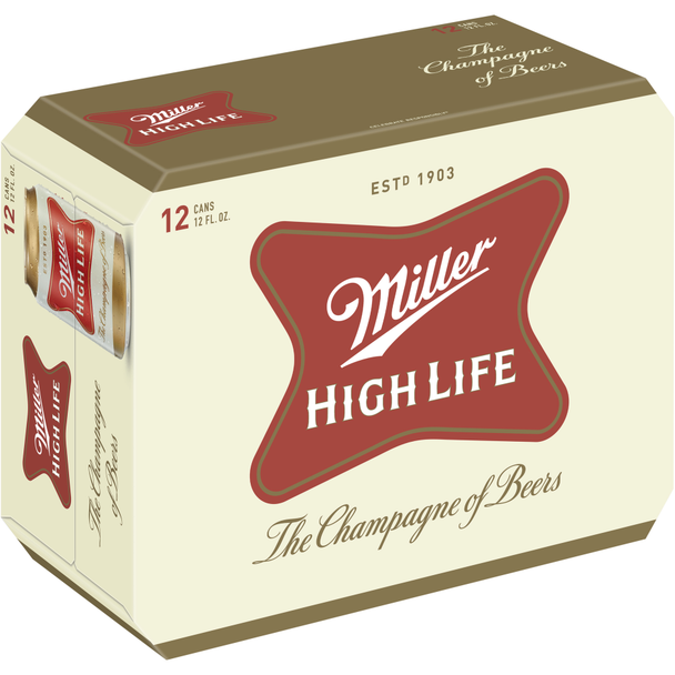 Miller High Life - 12 Oz - 12-PK - Aluminum