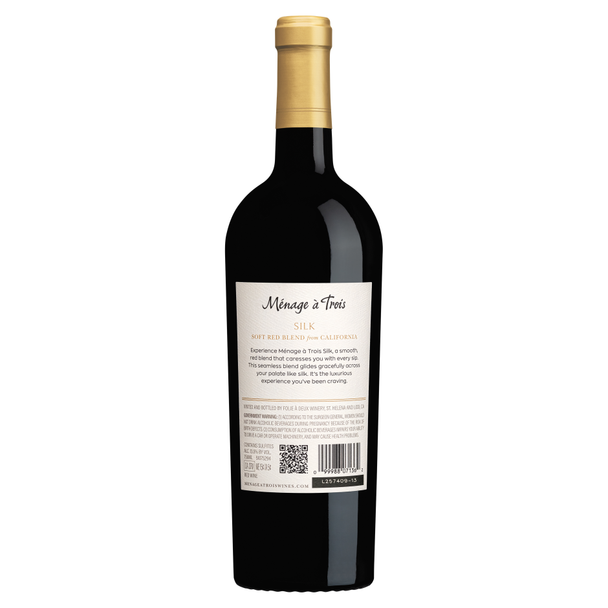 Menage A Trois Silk Soft Red Blend - 750 mL - 750ML - Glass