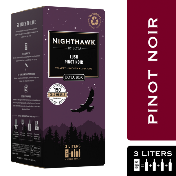 Bota Box Nighthawk Pinot Noir - 3.0 L - 3.0L