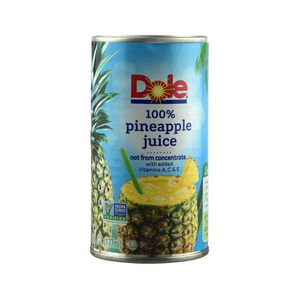 Dole Pineapple Juice 6 Oz 6 Pack - 8 Oz - 6-PK