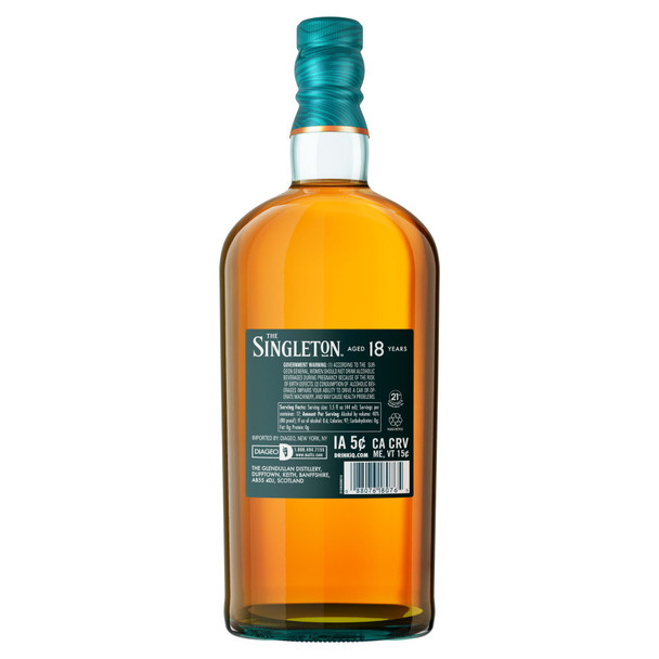 Singleton 18 Year Single Malt Scotch - 750 mL - 750ML - Glass