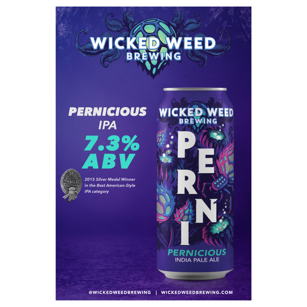 Wicked Weed Pernicious Ipa - 12 Oz - 6-PK - Aluminum Wicked Weed Pernicious Ipa - 12 Oz - 6-PK - Aluminum