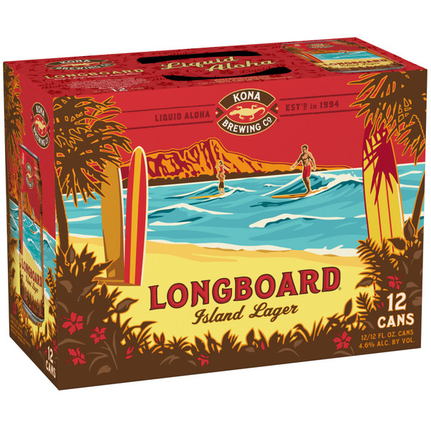 Kona Longboard Lager - 12 Oz - 12-PK - Aluminum