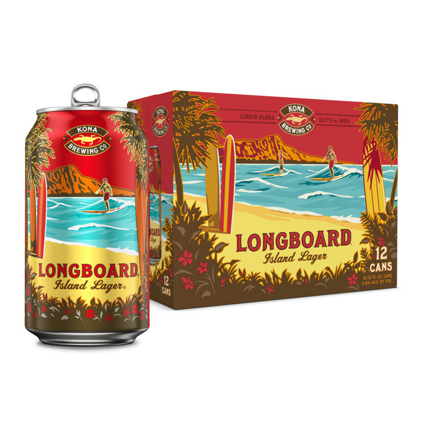 Kona Longboard Lager - 12 Oz - 12-PK - Aluminum
