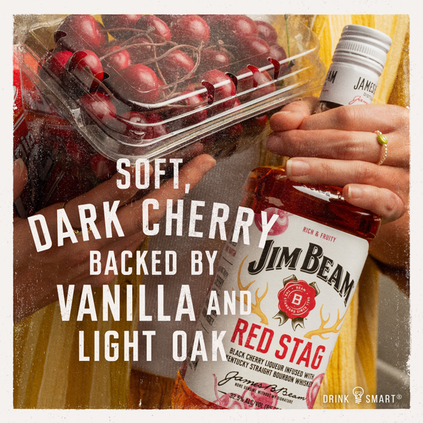 Jim Beam Red Stag Black Cherry Bourbon - 750 mL - 750ML - Glass