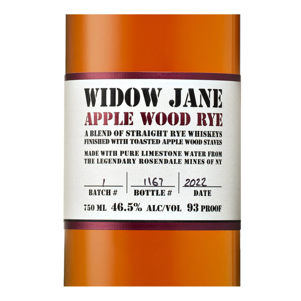 Widow Jane Mash Aged in Oak & Apple Wood Rye Whiskey - 750 mL - 750ML - Glass