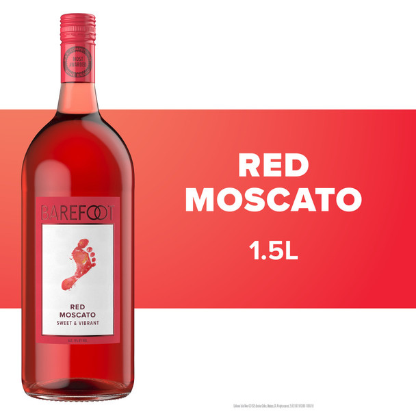 Barefoot Red Moscato - 1.5 L - 1.5L - Glass
