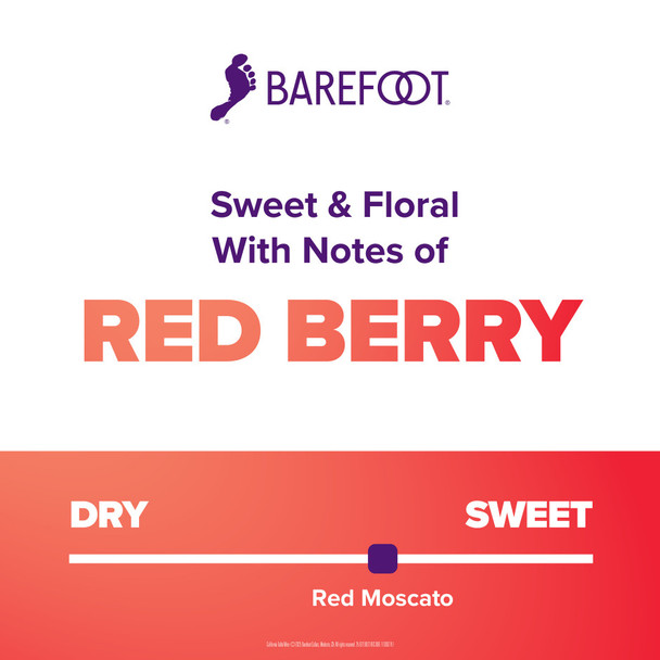 Barefoot Red Moscato - 1.5 L - 1.5L - Glass