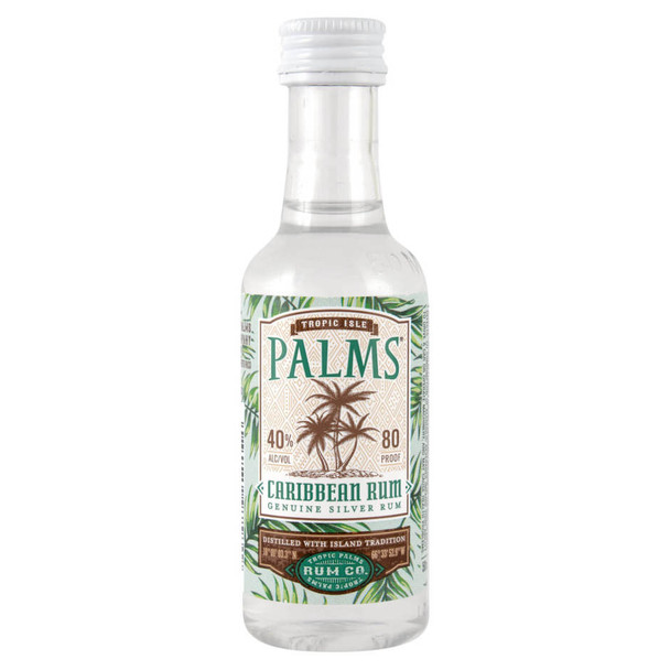 Palms Silver Rum - 50 mL - 50ML - Glass
