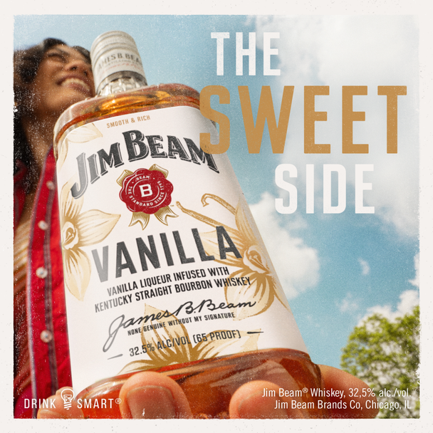 Jim Beam Vanilla Bourbon Whiskey - 1.75 L - 1.75L - Glass