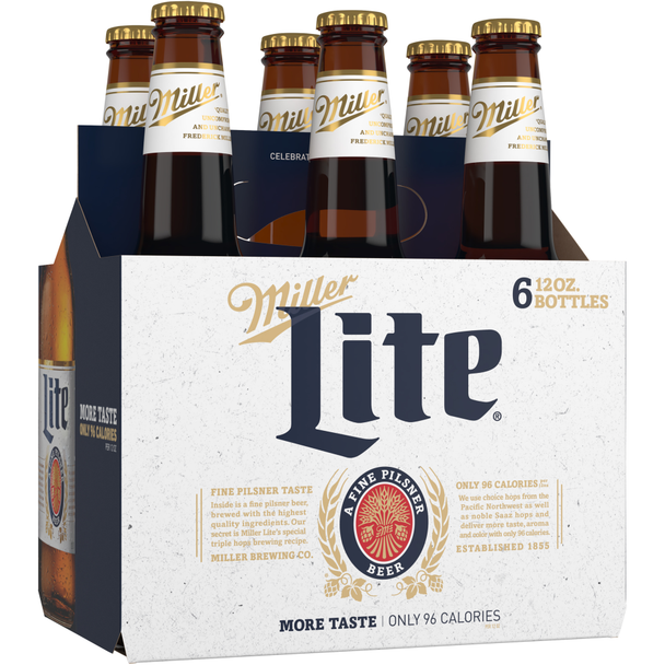 Miller Lite - 12 Oz - 6-PK - Glass