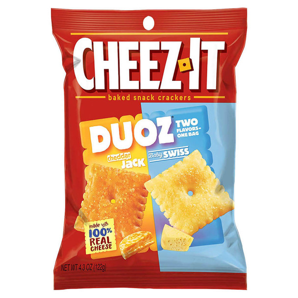 Cheez-It Duoz Cheddar and Swiss Crackers - 4.3 Oz - 4.3OZ