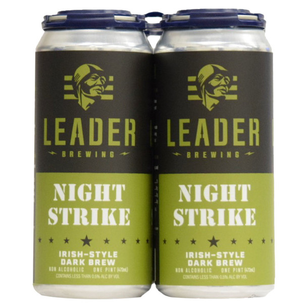 Leader Brewing Night Strike Irish Dark Non Alcoholic - 4-PK - Aluminum