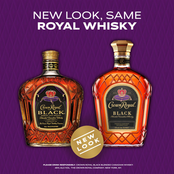 Crown Royal Black Canadian Whisky - 1.75 L - 1.75L - Glass