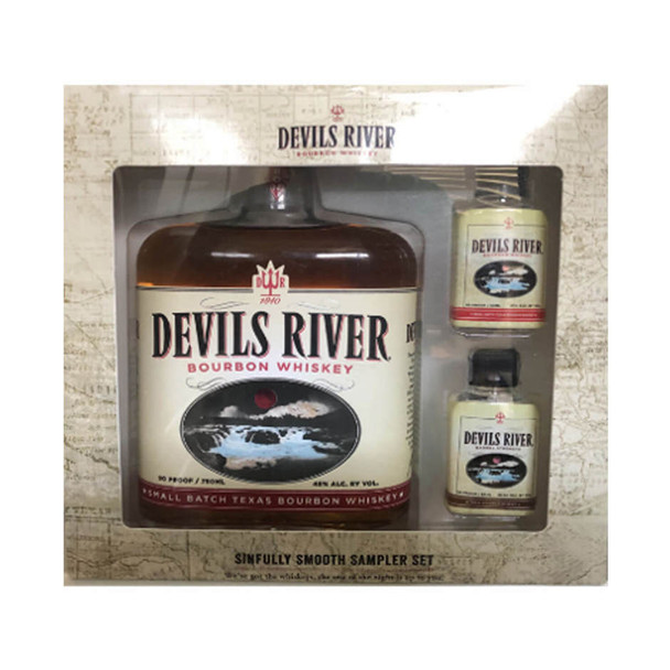 Devils River Bourbon with 2 Minis - 750 mL - Set - Glass