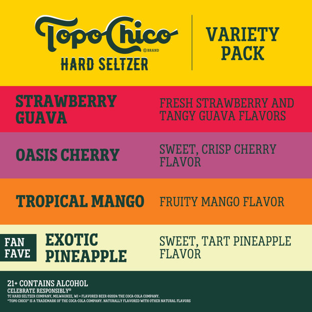 Topo Chico Hard Seltzer Variety - 12-PK - Aluminum