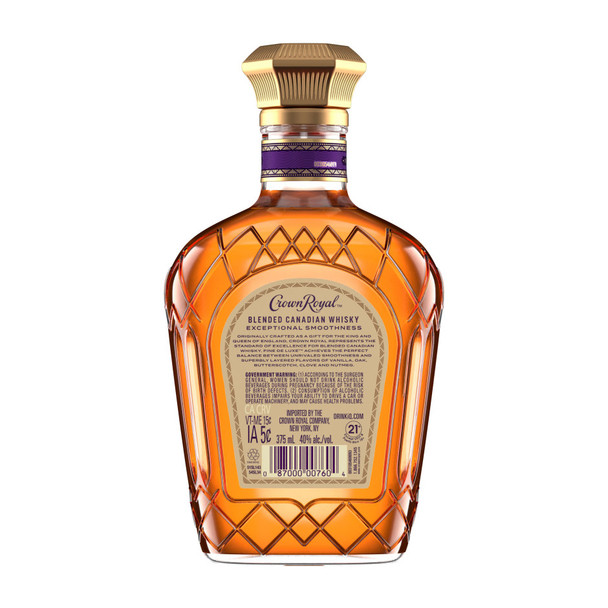 Crown Royal Fine De Luxe Blended Canadian Whisky - 375 mL - 375ML - Glass