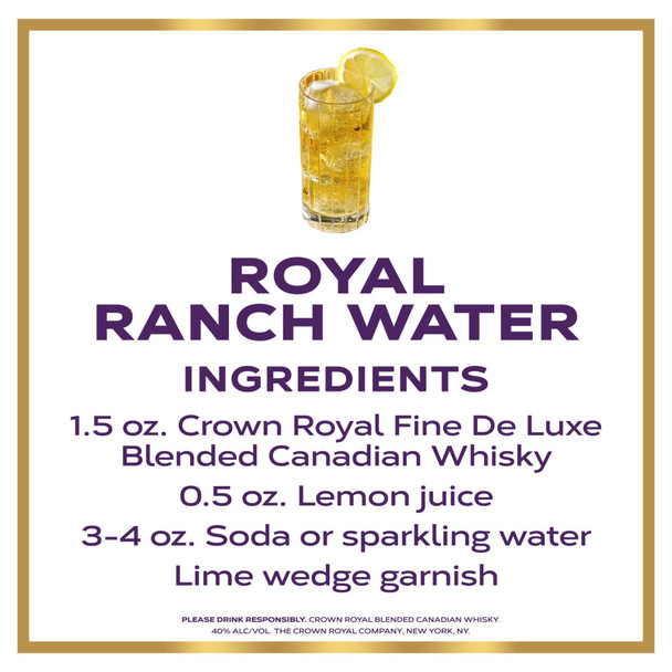 Crown Royal Fine De Luxe Blended Canadian Whisky - 375 mL - 375ML - Glass