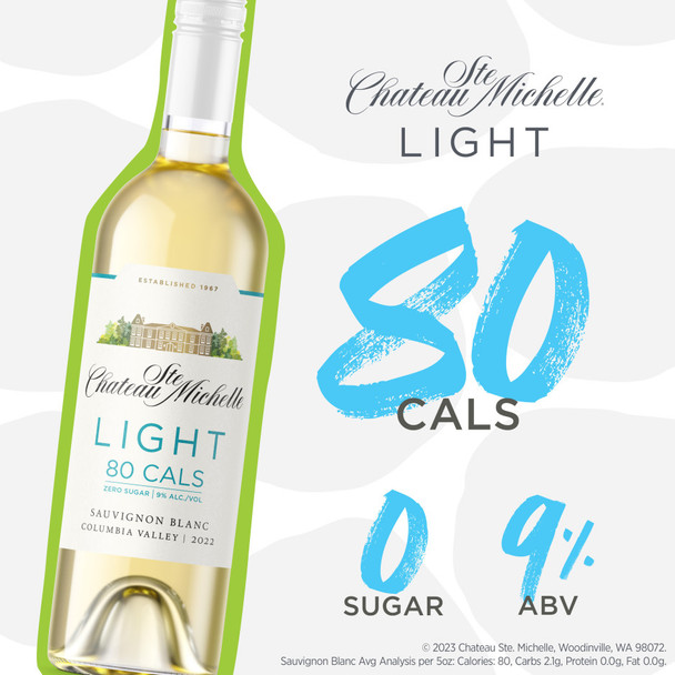 Chateau Ste Michelle Light Sauvignon Blanc - 750 mL - 750ML - Glass