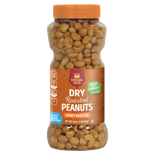 Imperial Dry Honey Roasted Peanuts - 16 Oz - 16OZ - Plastic