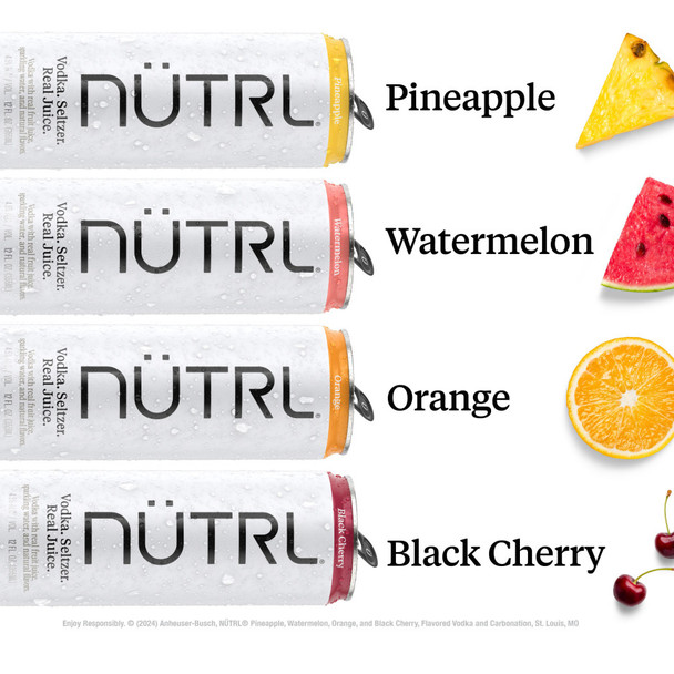 Nutrl Vodka Soda Fruit Variety - 12-PK - Aluminum