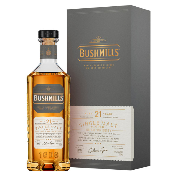 Bushmills 21 Year Irish Whiskey - 750 mL - 750ML - Glass