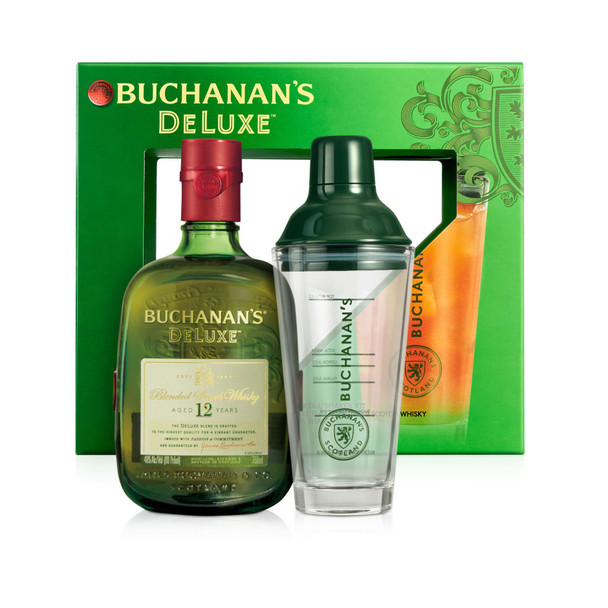 Buchanan's 12 Year Scotch with Shaker - 750 mL - Set - Glass