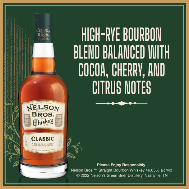Nelson Brother's Classic Blended Bourbon Whiskey - 750 mL - 750ML - Glass