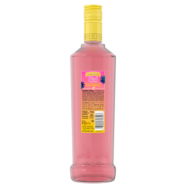 Smirnoff Pink Lemonade Vodka - 750 mL - 750ML - Glass