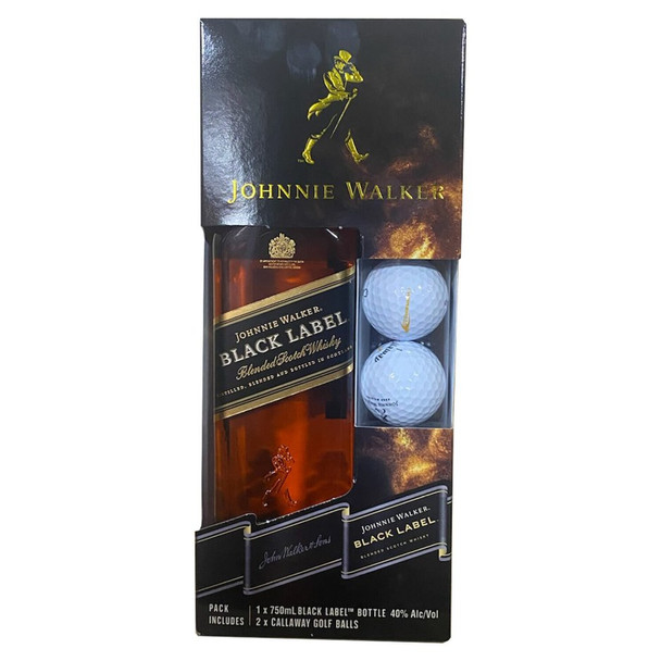 Johnnie Walker Black Label Scotch with Golf Balls - Set