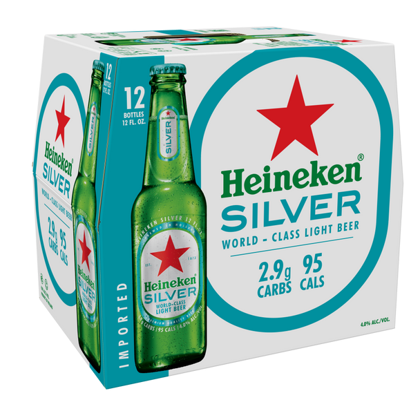 Heineken Silver - 12 Oz - 12-PK - Glass
