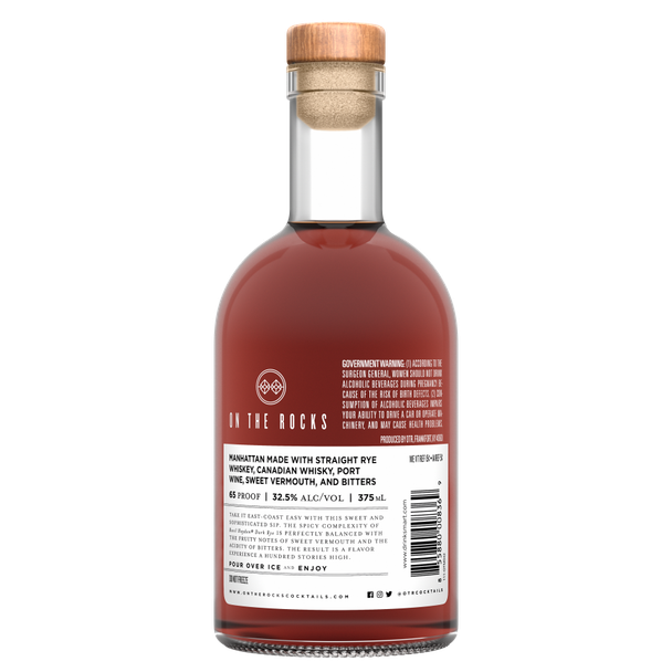 On The Rocks Cocktails The Manhattan - 375 mL - 375ML - Glass