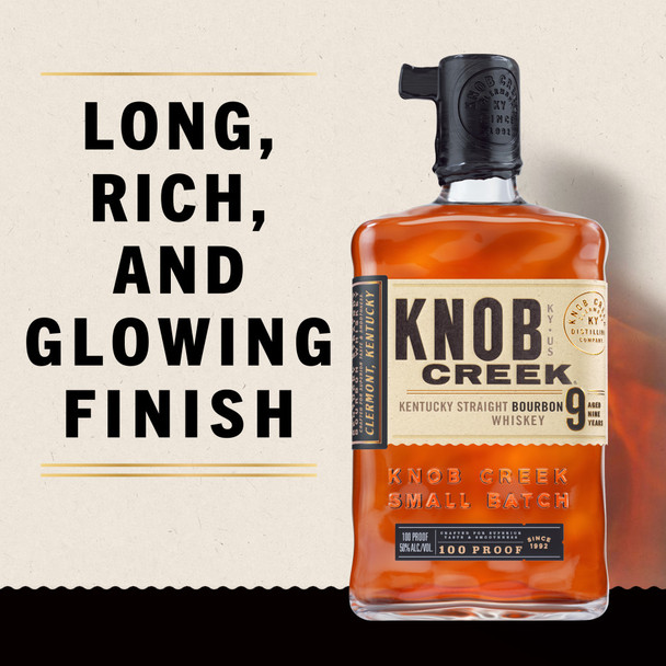 Knob Creek 9 year Bourbon - 750 mL - 750ML - Glass