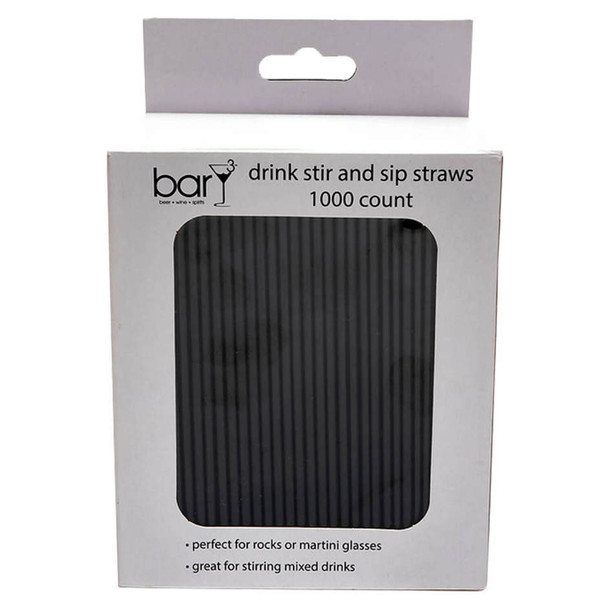BarY3 Stir & Sip Straws 1000 Count - 1000 Count - Each
