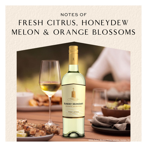 Robert Mondavi Private Selection Pinot Grigio - 750 mL - 750ML - Glass