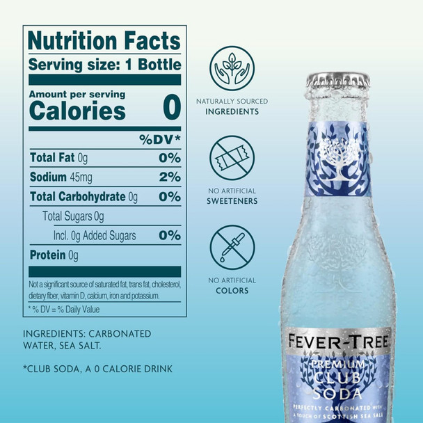 Fever Tree Club Soda - 6.8 Oz - 4-PK