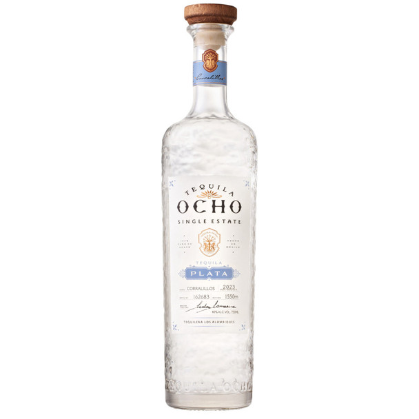 Tequila Ocho Plata - 750 mL - 750ML - Glass