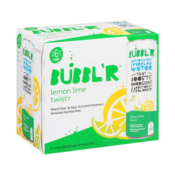Bubbl'r Lemon Lime Twist'r - 12 Oz - 6-PK