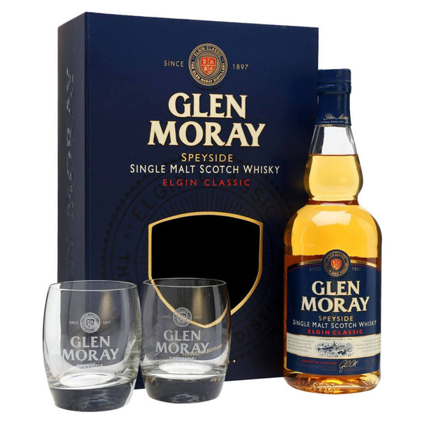 Glen Moray Classic Single Malt with Glass - 750 mL - Set - Glass