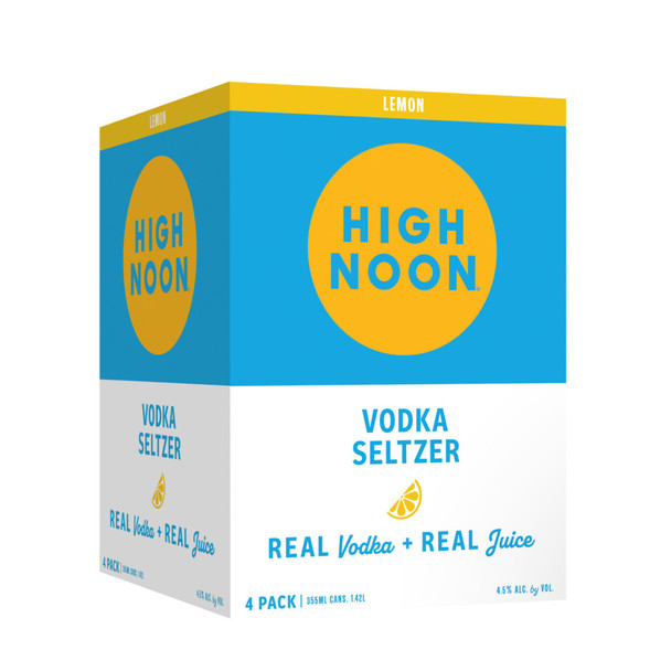 High Noon Sun Sips Lemon Hard Seltzer - 355 mL - 4-PK - Aluminum
