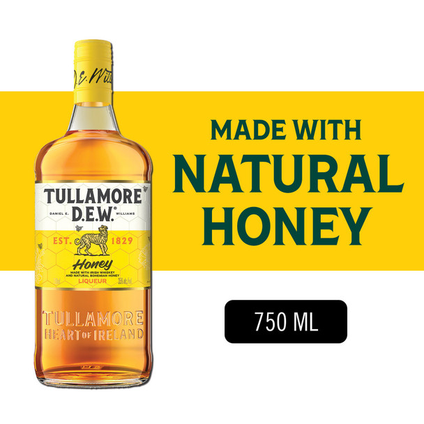Tullamore D.E.W. Honey Irish Whiskey - 750 mL - 750ML - Glass