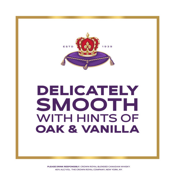 Crown Royal Deluxe Canadian Whisky - 200 mL - 200ML - Glass