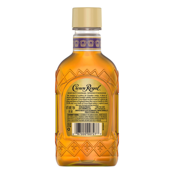 Crown Royal Deluxe Canadian Whisky - 200 mL - 200ML - Glass