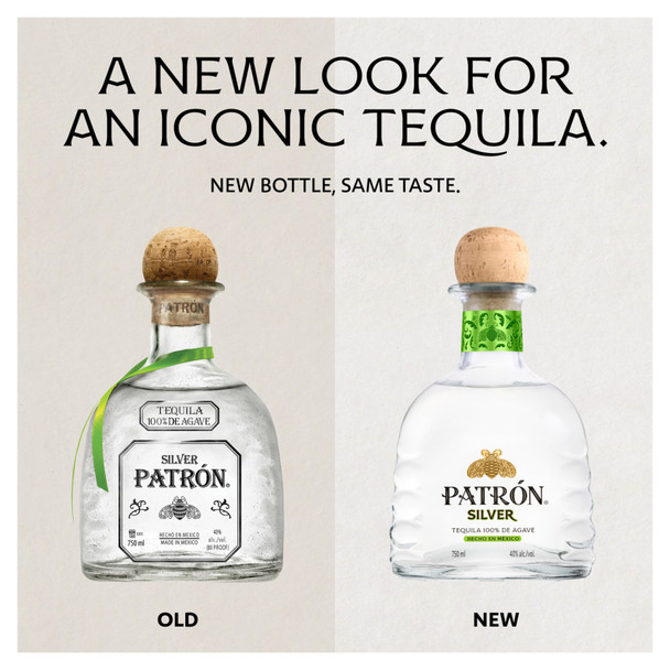 Patron Silver Tequila - 750 mL - 750ML - Glass