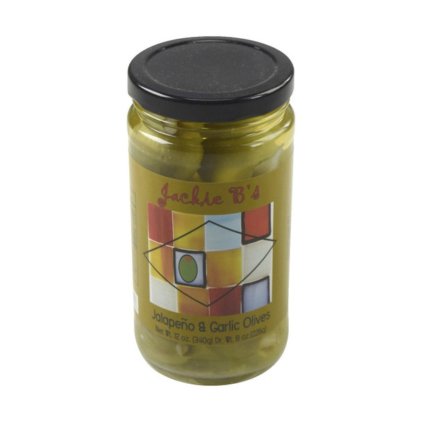 Jackie B's Jalapeno Garlic Stuffed Olives - 12 Oz - 12OZ