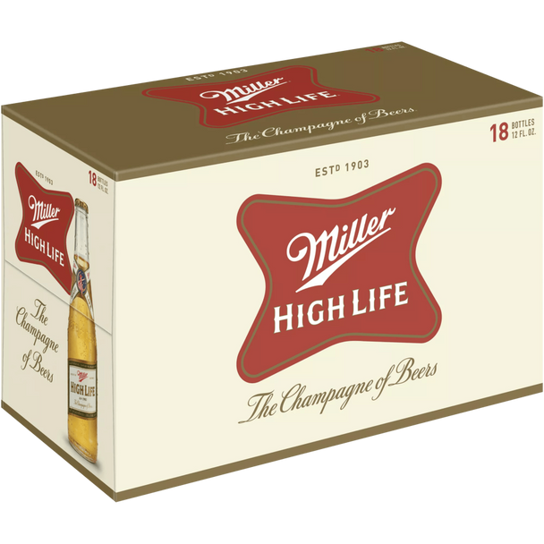 High Life - 12 Oz - 18-PK - Glass