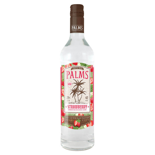 Palms Strawberry Rum - 750 mL - 750ML - Glass
