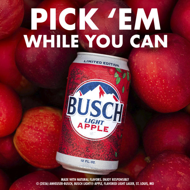 Busch Light Apple - 12 Oz - 24-PK - Aluminum